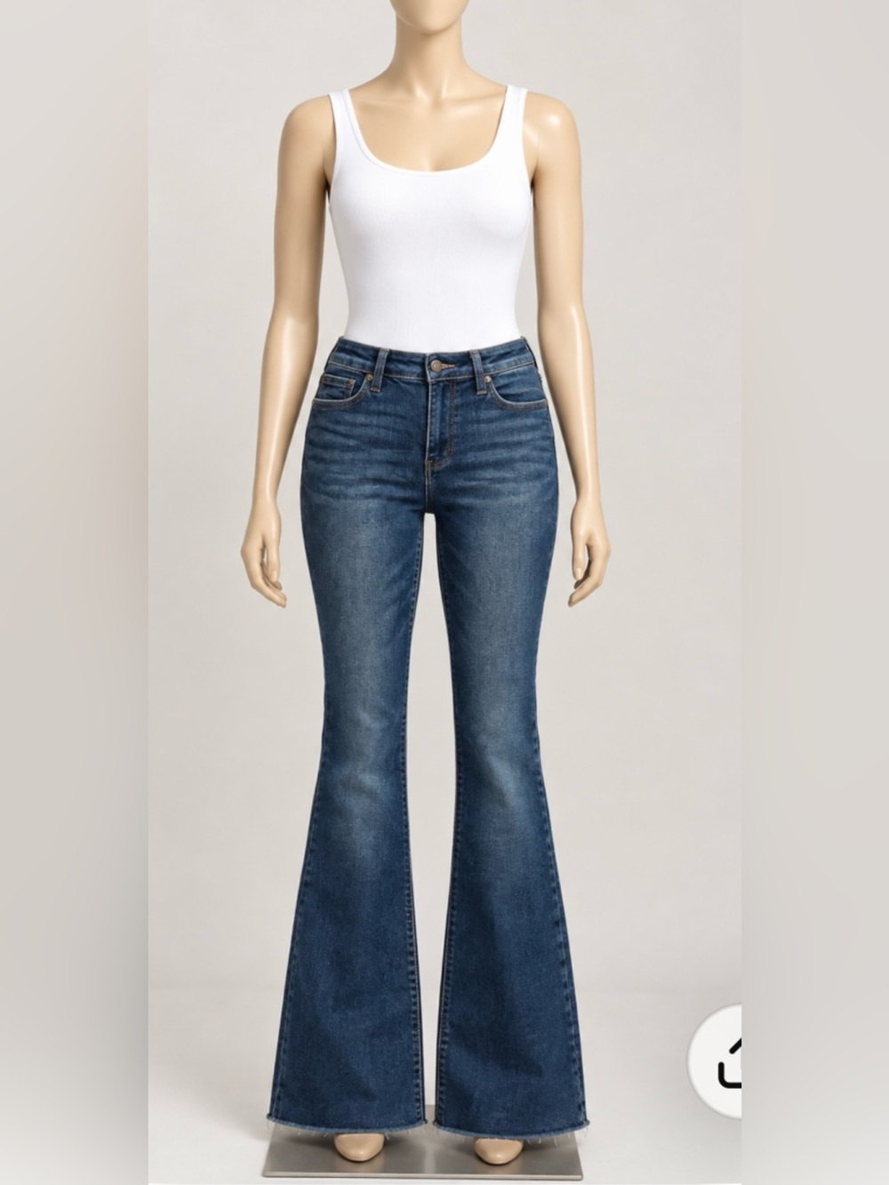 Judy Blue Jeans Women 3/26 Blue Denim Control Top Flare High Rise Stretch NWT